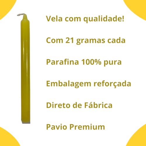 40 Velas De16 Cm, Cores Variadas, Palito, Maciça, Kit Econômico, Produzidas Com Parafina 100% Pura,