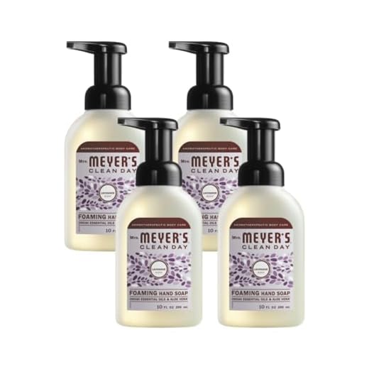 Mrs. MEYER'S Sabonete espumante para mãos CLEAN Day, aroma de lavanda, 4 ml (pacote com 4)