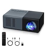 Mini Projector, Small Portable Projector .Suitable for children's gifts Video Projector, indoor video movies, and games. with Remote Control.Compatible for Smartphone, Laptop, PC(J9-A)