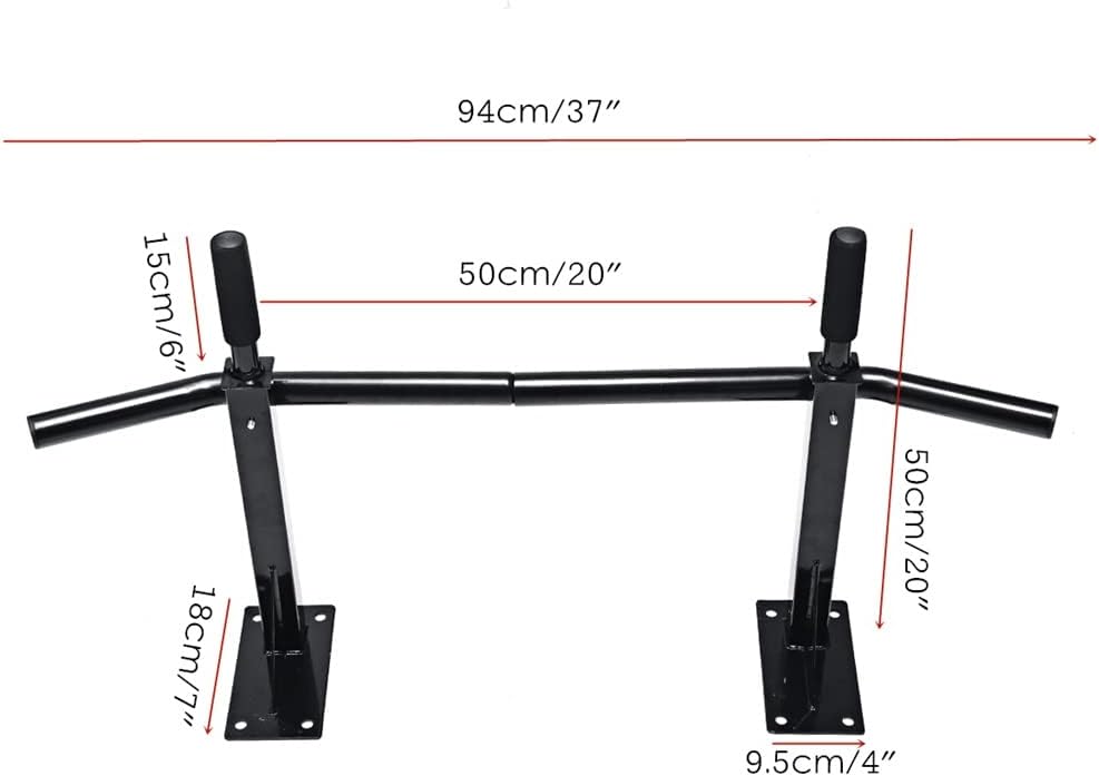 Heavy Duty Chin Pull Up Bar Wall Mounted Exercise Workout Fitness Home Gym