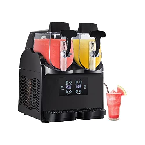 HEALBYBLE Máquina de aguanieve Comercial 2x2.5L Máquina de aguanieve for el hogar Dispensador de Bebidas de Bebidas congeladas Equipo for Hacer Batidos de Jugo Helado,Alta Durabilidad