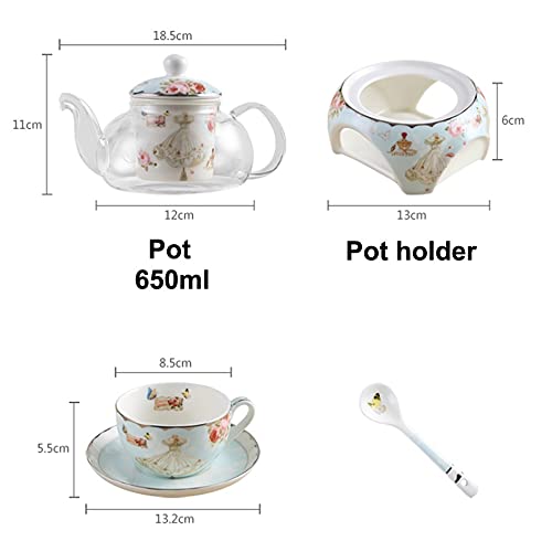 Nfguy Bone China Coffee Cup Set Porcelain Teapot Afternoon Teaware Creative Gift #TOP5