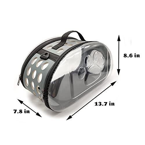 Kathson Guinea Pig Carrier Package, Hamster Transparent Bag With Mat For Chinchilla Bunny Puppies,Designed For Travel (Gray) #TOP5
