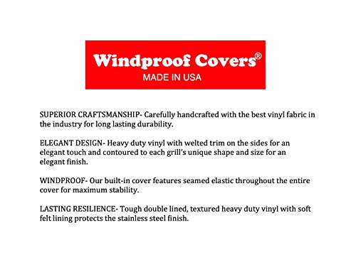 Windproof Covers 36 Inch Heavy Duty Premium Vinyl Grill Cover To Fit Lynx Built-In Grill #TOP4