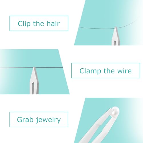 2pcs Kunststoffpinzette plastik antistatisch staubfrei, Hitzebeständige Säure- und alkalibeständig, Antistatische pinzette repair tool, Kann elektronische Komponenten aufnehmen