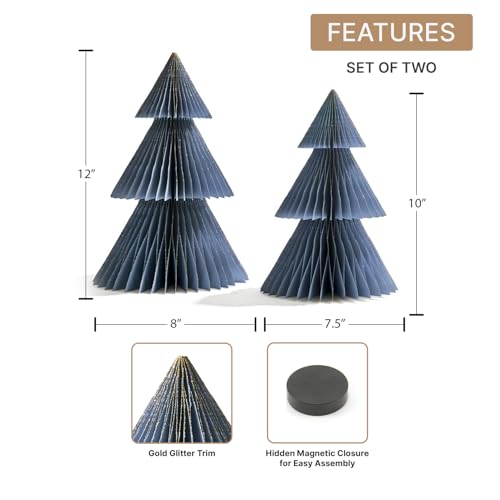 LampLust-Winter-Ornaments-2-Pack-Dusty-Blue-Honeycomb-Paper-Trees-10-12-in-Blue-Winter-Wonderland-Table-Centerpieces-Decorations-for-Home-Mantel-Decor LampLust Winter Ornaments 2 Pack Dusty Blue Honeycomb Paper Trees 10 12 in Blue Winter Wonderland Table Centerpieces Decorations for Home Mantel Decor