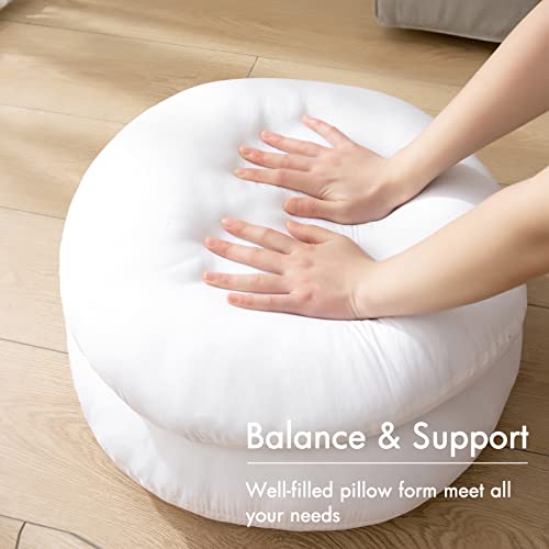 Miulee 26 Inch Round Throw Pillows Pillow Insert Form Stuffer Sham For Decorative Cushion Bed Couch Sofa Gift Wedding #TOP1