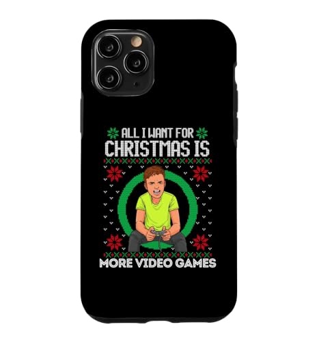 All I Want For Christmas Is More �r�f�I�Q�[�� �j�̎q ���̎q �Q�[�}�[ �X�}�z�P�[�X iPhone 11 Pro �p