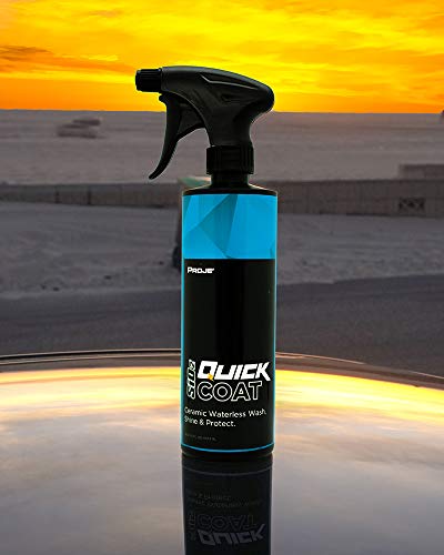Proje' Premium Car Care Sio2 Quick Coat 16Oz | Ceramic Waterless Wash Shine & Protect | Ceramic Infused Sio2 Polymer Protection | Ceramic Coating Detailer | Spray Sealant Top Coat Quick Nano-Coating #TOP6
