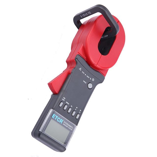 Clamp On Ground Earth Resistance Tester Meter Multi-Function Ground Resistance Clamp Meter with Resistance Range 0.01 to 1200Ω Current Range 0 to 20A