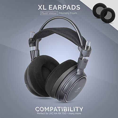 Image of BRAINWAVZ XL Large Velour Replacement Memory Foam Earpads - Suitable for Many Other Large Over The Ear Headphones - Sennheiser, AKG, HifiMan, ATH, Philips, Fostex, Sony