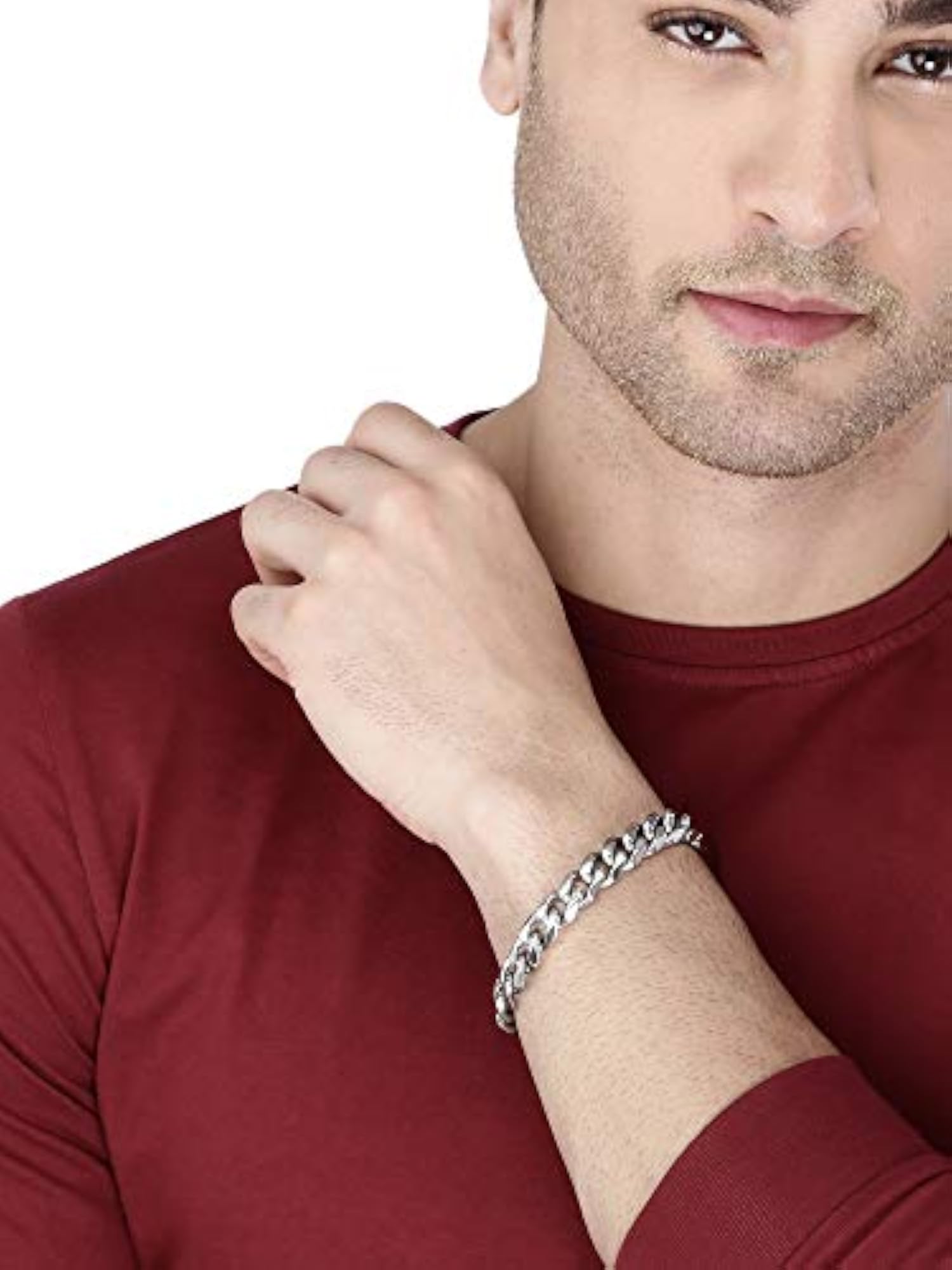 Bold Style Cuban Chain Stainless Steel Bracelet for Men