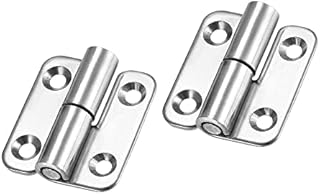 sourcing map Lift Off Hinge, Right Handedness Mini Stainless Steel Hinge Detachable Slip Joint Small Flag Hinges 37mm Long 33mm Open Width 2pcs