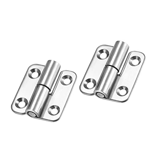 Uxcell Lift Off Hinge, Right Handedness Mini Stainless Steel Hinge Detachable Slip Joint Small Flag Hinges 37Mm Long 33Mm Open Width 2Pcs #TOP3