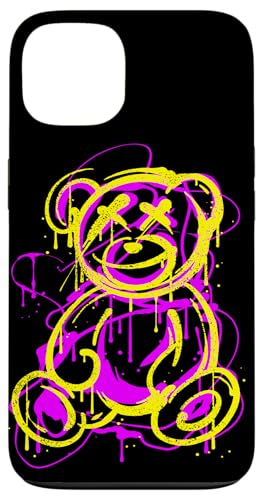 Graffiti Streetart Bär, Bär Cartoon Hip-Hop-Pop-Art Hülle für iPhone 13