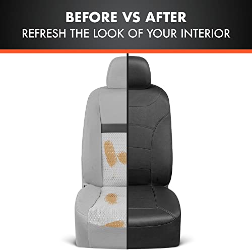 Carxs Turismo Car Seat Covers Full Set, Black Two-Tone Front Seat Covers With Split Rear Bench Back Seat Cover, Automotive Seat Covers For Trucks Suv Van Auto #TOP4