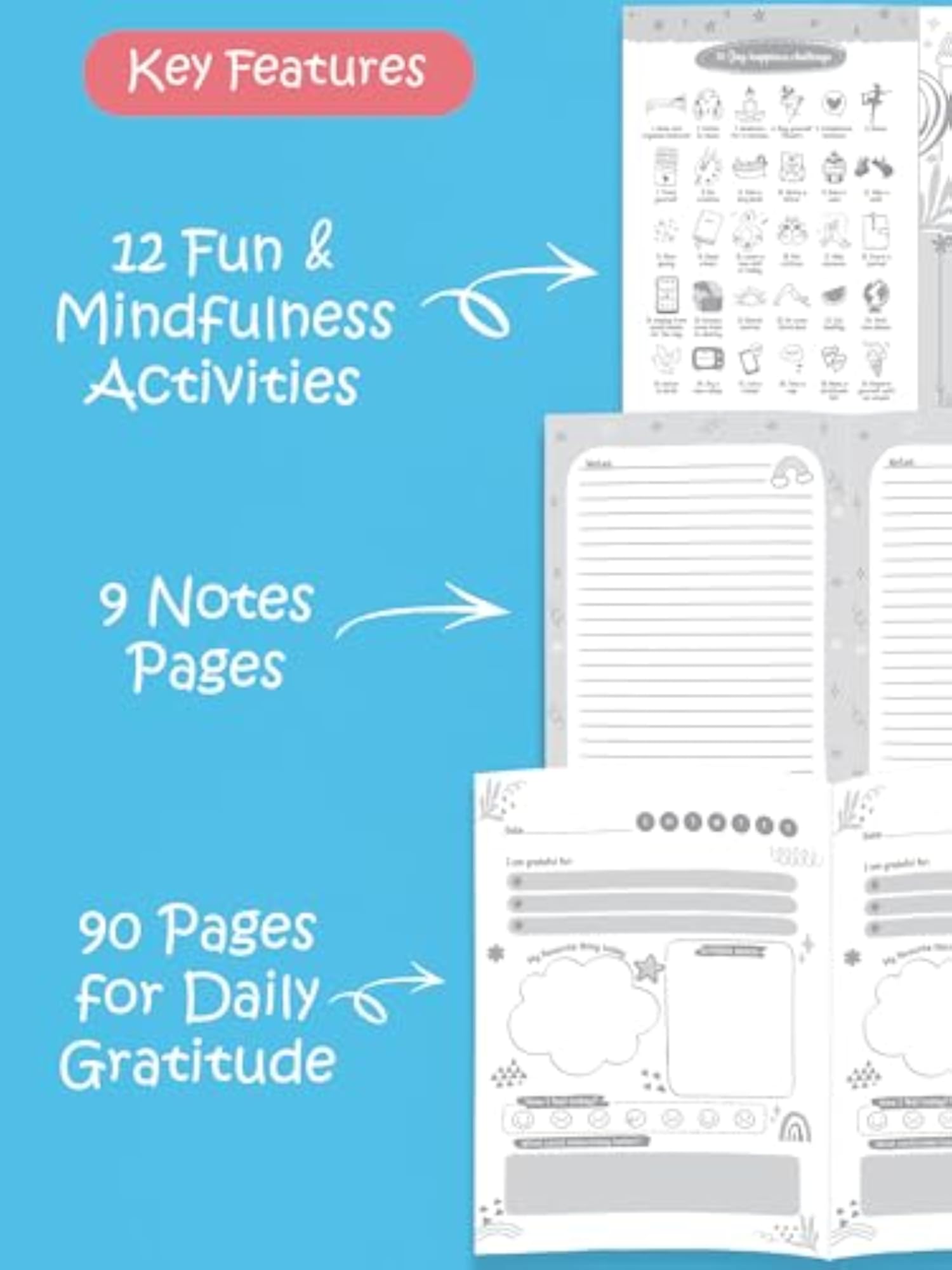 Daily 5 Minute Gratitude Journal for Positivity and Wellness