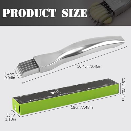 Shred Silk The Knife, Stainless Steel Chopped Green Onion Knife, Kitchen Vegetable Cutter Sharp Scallion Shredding Cutter Shred Knife Household Multifunctional Food Slicer Gadget