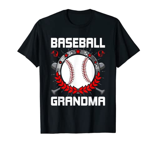 Baseball Nonna Baseball Amante Maglietta