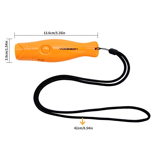 image for VODESON Electronic Whistle For Coaches Hand Squeeze Whistle With Lanya