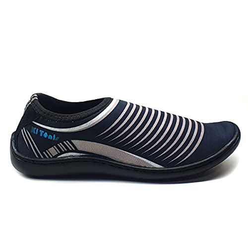 Tênis Sapatilha Hibrida Aquática Neoprene Ciclismo Praia Pesca (36, Preto listrado)