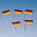 Produktbild 200 Flaggenpicker * Deutschland * // Party deutsche Farben Schwarz Rot Gold Gelb Weltmeisterschaft Fussball Holzpicker Deko WM 2014 Germany