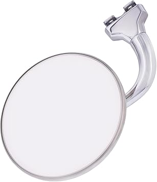United Pacific C5001 4 Stainless Steel Curved Arm Peep Mirror, Chrome Plated, Easy Install, Flat Mirror Glass ONE Mirror
