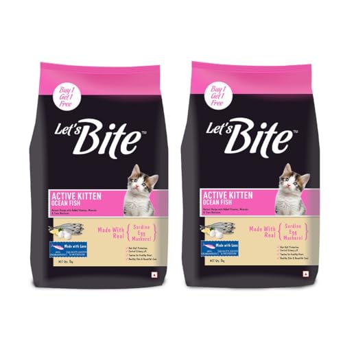 Let's Bite Active Kitten Dry Cat Food 1kg (Buy 1 ...