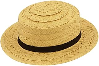 1920s Boater Hat, Summer Hat, Straw