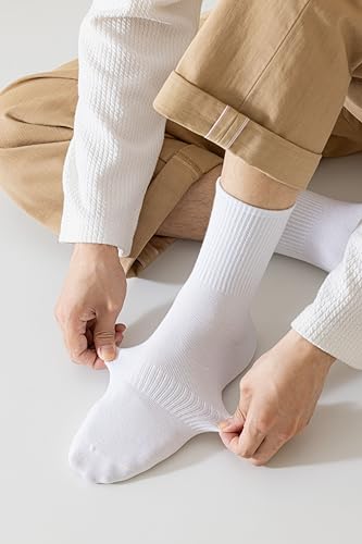 Men's Thin Breathable Socks - 3 Pairs Summer Crew Socks Low Cut Casual Athletic Socks for Men Size 8-134