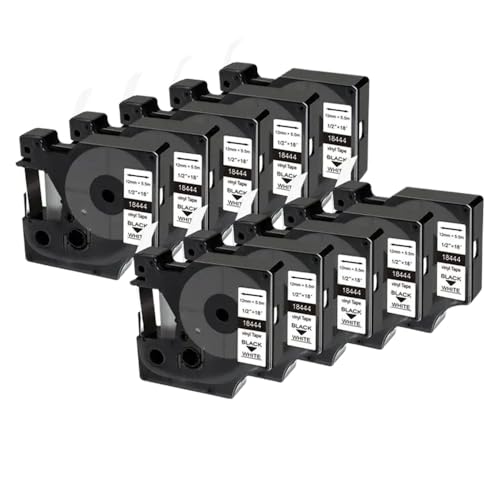 9mm 12mmxJ[gbWƃe[vfƌ݊̂18443 18444 18445 Compatible With 1000 3000 4200 5000 5200 6000(10pack-18444)