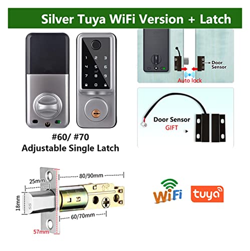 Fechaduras inteligentes para casa Alexa WiFi Bluetooth TTlock App Biométrico de impressão digital se