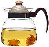 Material duradero: vidrio de alta borosilicato, resistente al calor.El vidrio transparente hace que la tetera se vea con estilo y moderno.Un gran regalo para su familia o amigos en cualquier ocasión, como cumpleaños o festival.