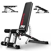 Keppi Weight Bench, 600kg Capacity Gym Bench for Home Bench Press Strength Training, Workout Bench with Removable Foot Catch for ABS Sit Up Full Body Fitness - Bench1000 Pro