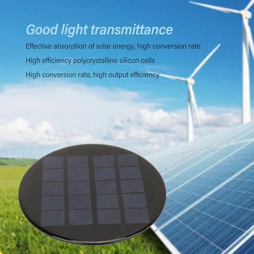Mini Solarmodul, 1,1W 5V 120mm Rund Kleines Polykristallines Silizium Solarzellen Modul