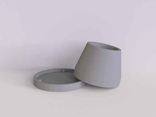 Miniatura 3 de Molde de maceta grande con bandeja de silicona, moldes de silicona para macetas de bricolaje, moldes de soporte para bolígrafos, moldes para