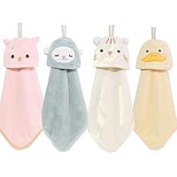 6 Asciugamani Asilo Con Animali - Microfibra Con Gancio Per Bambini - Foto 2