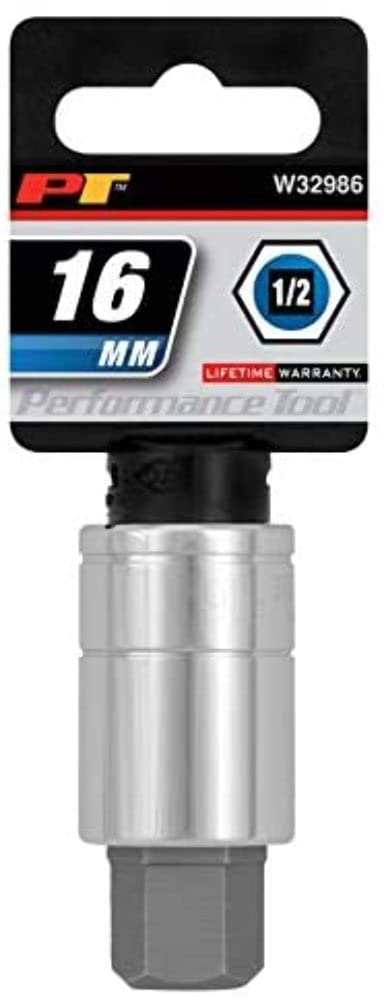 Performance Tool W32986 1/2-Inch Drive 16mm Hex Bit Socket