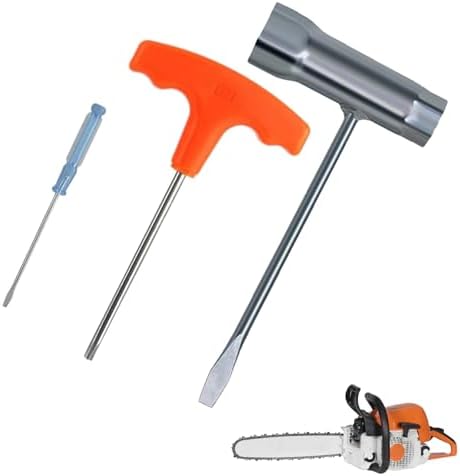 Chainsaw T-Wrench 19mm x 13mm (3/4" x 1/2") And T-Handle T27 Torx Screwdriver Fit for Stihl Makita Husqvarna Dolmar Partner Echo Jonsered Poulan Chainsaws
