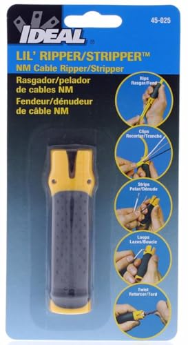 IDEAL Electrical 45-025 Lil Ripper Stripper Wire Stripper w/ Slitting Blade, V-Notch, Flat Blade Clip - Thumbnail 7