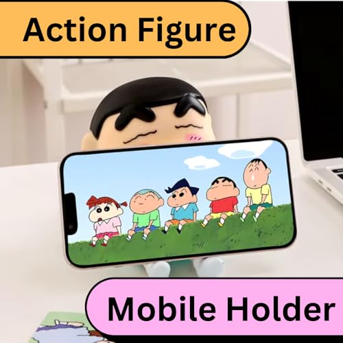 Image of FUNFOB Shinchan Action Figure | Shin chan Figurine Cartoon Figures Toys for Boys & Girls PVC Multicolour (Shinchan Mobile H with Box (Red))