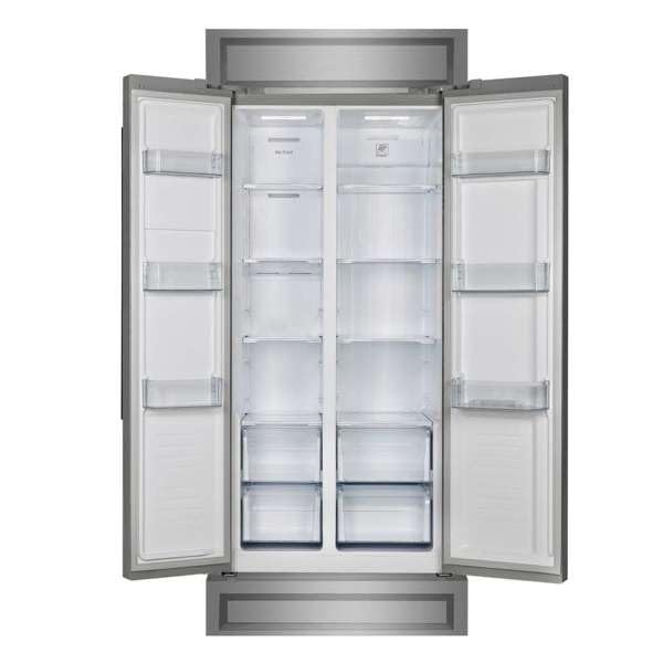 Forno Salerno 33" With Trim Kit for Built-in Stainless Steel Refrigerator 15.6 cu. ft - With Modern Decorative Grill - 37" Wide on Fridge.com