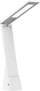 Cliplanyard Led Desk Lamps for Study, Foldable Table Lamp Dimmable Eye Caring Table Lamps, 3 Modes Stepless Dimming for Bedroom Office College(White)