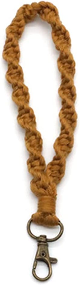 GUAN Handmade Macrame Keychain Wristlet Bracelet Hand Wrist Lanyard Key Chain Holder for Purse Keys Phone Charm,as Gift for Friends