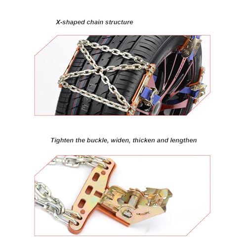 Cadenas de nieve para coche y camión universales 6