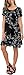 REGAI Womens Summer Dresses Casual Loose Tshirt Crew Neck Floral Short Sleeve Flowy Pockets Sundresses, Floral Black, XL
