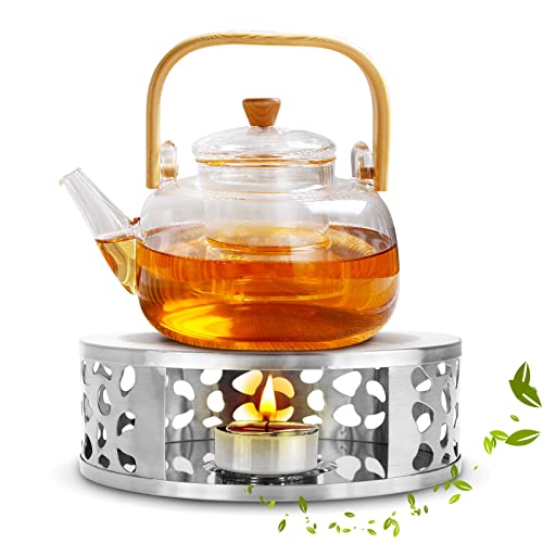 Scaldateiera In Acciaio Inox - Con Portacandele, Ideale Per Tè, Caffè E Latte - Foto 3