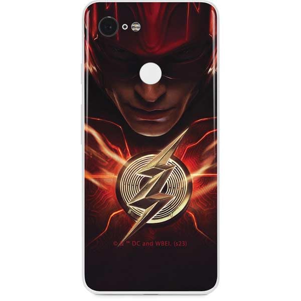 Skinit Decal Phone Skin Compatible with Google Pixel 3 - Officially Licensed Warner Bros The Flash Movie: The Flash Poster Design