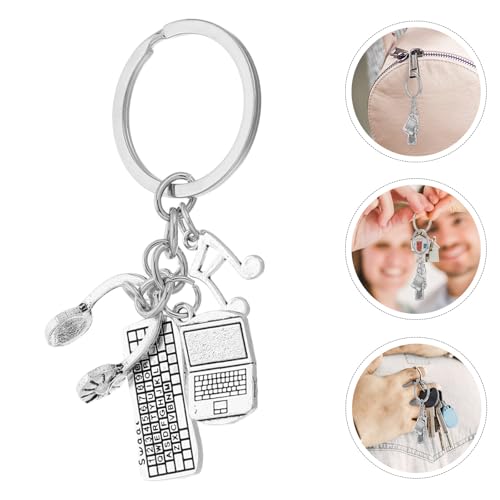 TOGEVAL Llavero de Música con Símbolo Tecnológico Teclado y Ratón Accesorio Creativo para Ingenieros y Gamers Regalo para Profesionales Informáticos y Estudiantes - imagen 7