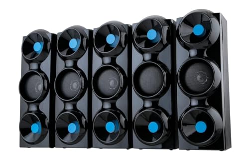 Black Jumbo Home Theatre 5.1 Channel or Wall Mount Satellites. 6 inch subwoofer Multimedia Connectivity Bluetooth,Fm,USB,Aux. Compatible with Smart tv,Laptop,Smart mobiles,Gaming Console etc 4 41To3PauPZL